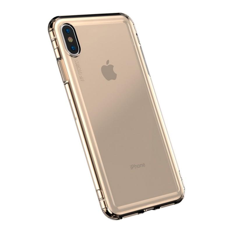 Силиконов TPU калъф с най-висока степен на защита за iPhone XS, iPhone X - Baseus Safety Airbags Case (златист) | JAR Computers Силиконов TPU калъф с най-висока степен на защита за iPhone XS, iPhone X - Baseus Safety Airbags Case (златист)