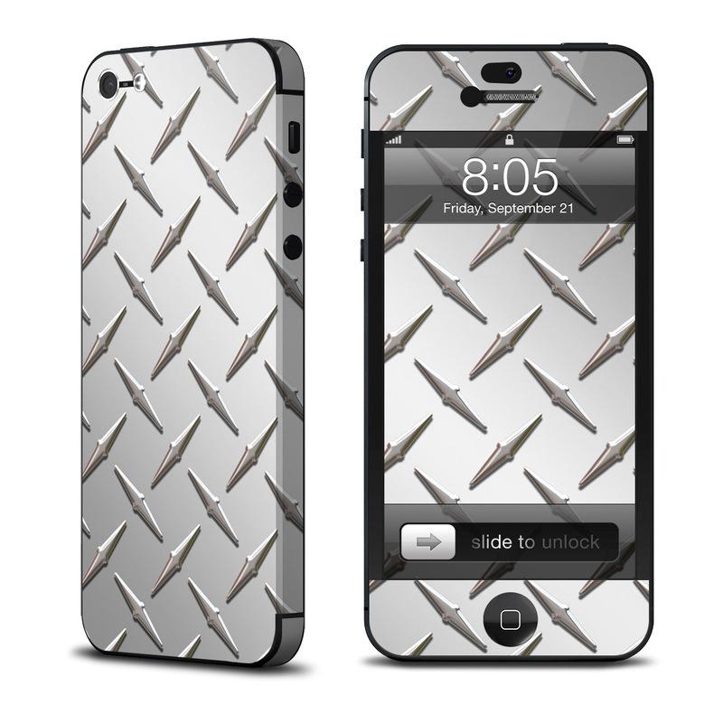 Скин за iPhone 5, iPhone 5S, iPhone SE - Decalgirl Diamond Plate (обхваща и антената) | JAR Computers Скин за iPhone 5, iPhone 5S, iPhone SE - Decalgirl Diamond Plate (обхваща и антената)