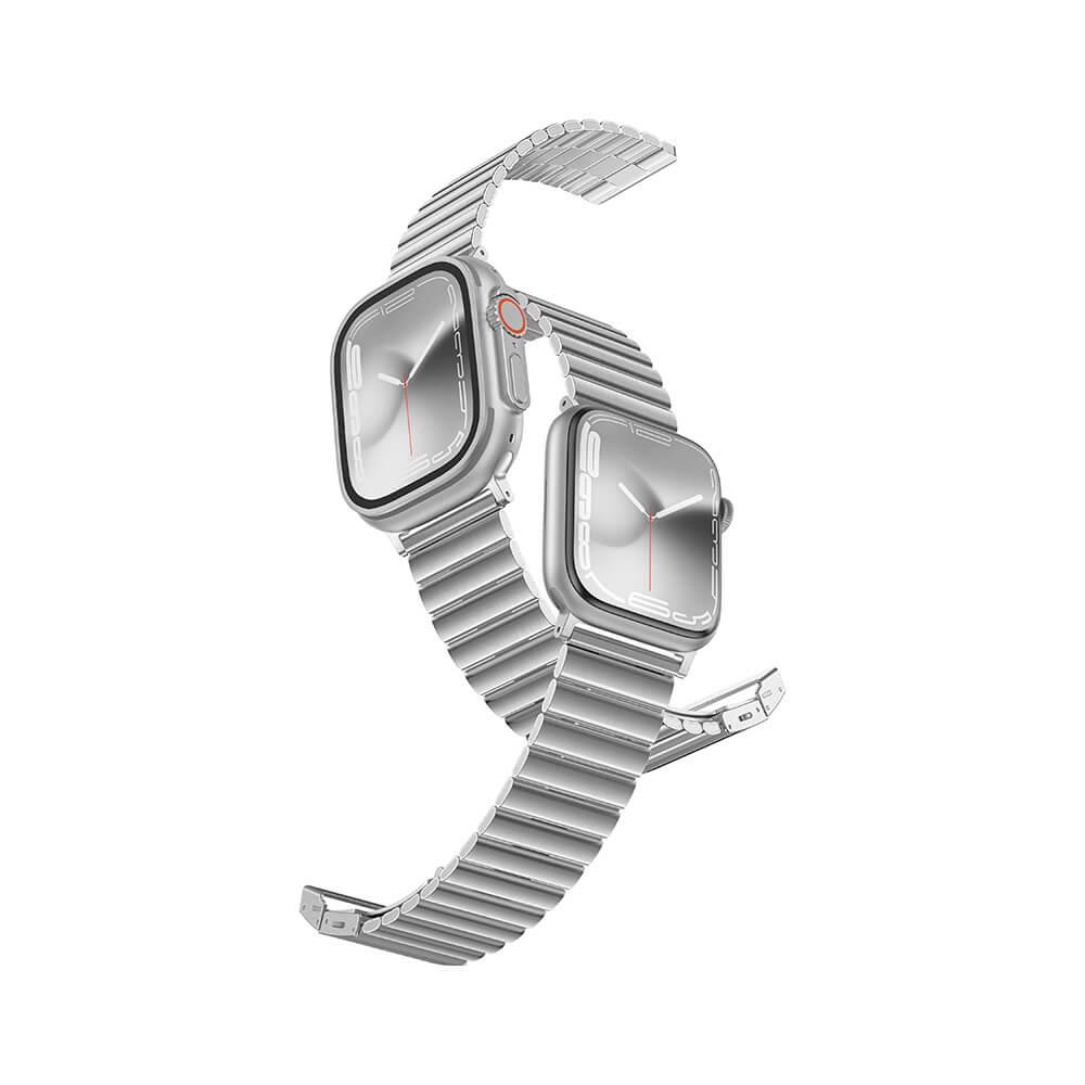 Стоманена каишка за Apple Watch 42мм, 44мм, 45мм, 46мм, Ultra, Ultra 2 49мм - AmazingThing Titan Stainless Steel Band (сребрист) | JAR Computers Стоманена каишка за Apple Watch 42мм, 44мм, 45мм, 46мм, Ultra, Ultra 2 49мм - AmazingThing Titan Stainless Steel Band (сребрист)