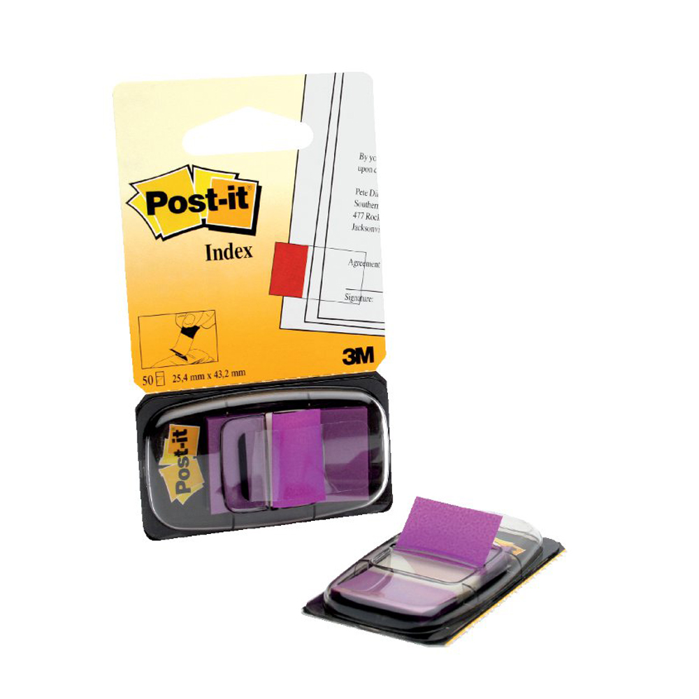3M POST-IT INDEX TABS PURPLE 25.4X43.2mm (MMM680PUR)