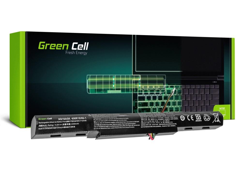 Батерия  за лаптоп GREEN CELL, Acer Aspire E 15 E15 E5-575 E5-575G E 17 E17 E5-774 E5-774G AS16A5K, 14.8V, 2200mAh | JAR Computers Батерия  за лаптоп GREEN CELL, Acer Aspire E 15 E15 E5-575 E5-575G E 17 E17 E5-774 E5-774G AS16A5K, 14.8V, 2200mAh