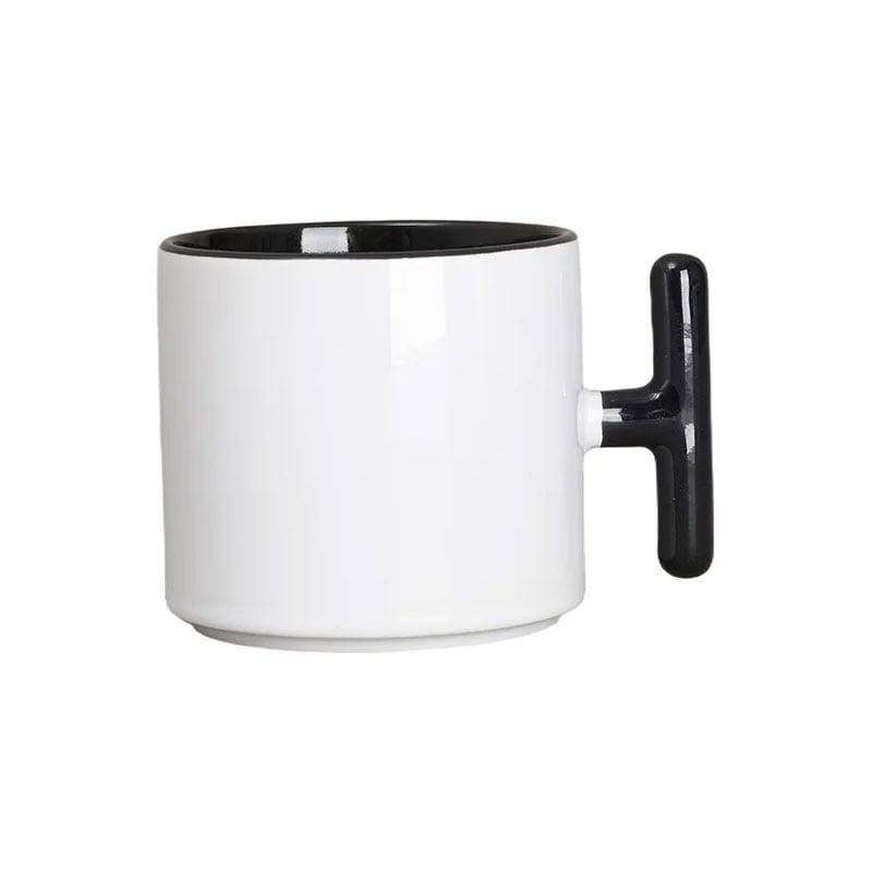 BESTSUB Чаша, керамична, с Т-образна дръжка, 270 ml, бяло-черна | JAR Computers BESTSUB Чаша, керамична, с Т-образна дръжка, 270 ml, бяло-черна