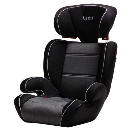 Детско столче за кола Junior - Basic - черен цвят с бели кантове | JAR Computers Детско столче за кола Junior - Basic - черен цвят с бели кантове