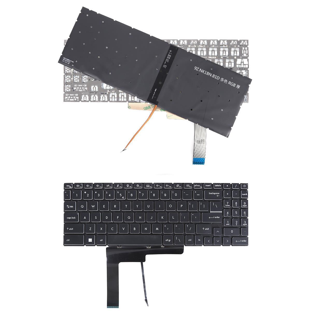 Клавиатура за лаптоп MSI Sword 15 MS-1584 MS-17L1 MS-17L2 MS-17L4 MS-17L3 MS-158K - Черна Без Рамка с RGB Подсветка | JAR Computers Клавиатура за лаптоп MSI Sword 15 MS-1584 MS-17L1 MS-17L2 MS-17L4 MS-17L3 MS-158K - Черна Без Рамка с RGB Подсветка