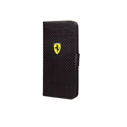 Кожен калъф, тип портфейл за iPhone 5, iPhone 5S, iPhone SE - Ferrari New Challenge Series Book-Flip Case (черен) | JAR Computers Кожен калъф, тип портфейл за iPhone 5, iPhone 5S, iPhone SE - Ferrari New Challenge Series Book-Flip Case (черен)
