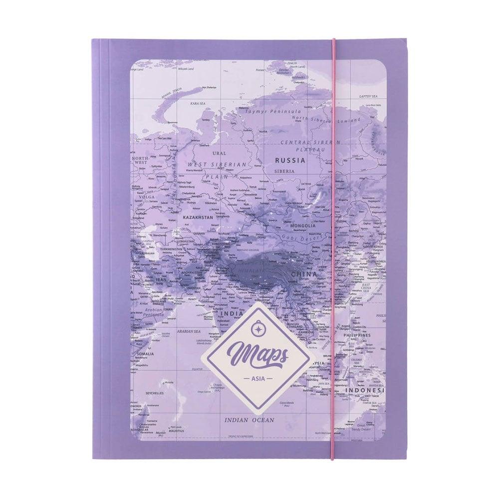 Папка Biro Time Apex 10, с ластик, А4, 10 mm, лилава