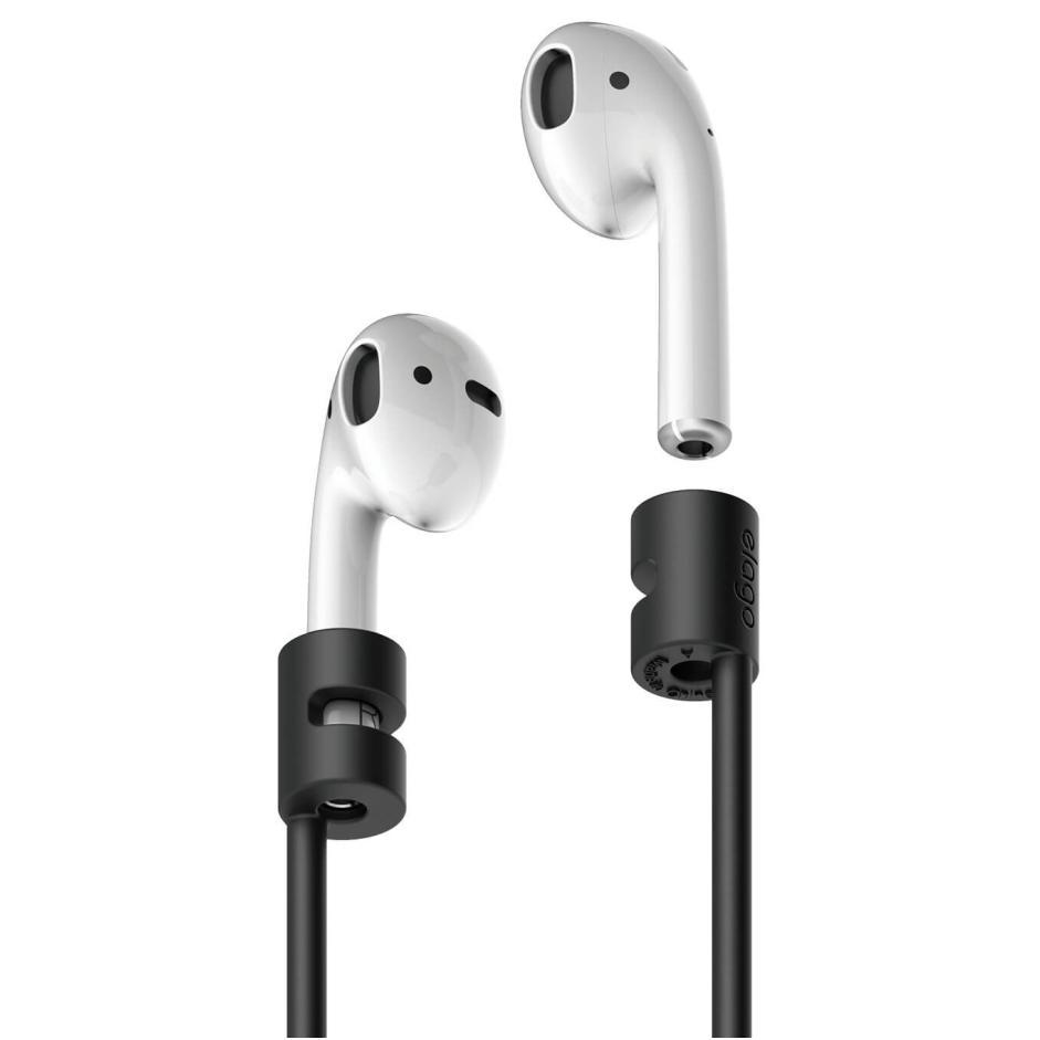 Тънко силиконово въженце за безжични слушалки Apple AirPods - Elago AirPods Strap (черен) | JAR Computers Тънко силиконово въженце за безжични слушалки Apple AirPods - Elago AirPods Strap (черен)
