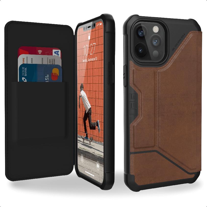 Удароустойчив хибриден кейс тип портфейл за iPhone 12 Pro Max - Urban Armor Gear Metropolis Supple Italian Leather (LTHR) (кафяв) | JAR Computers Удароустойчив хибриден кейс тип портфейл за iPhone 12 Pro Max - Urban Armor Gear Metropolis Supple Italian Leather (LTHR) (кафяв)