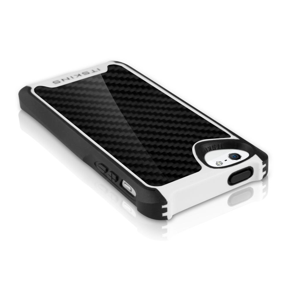 Уникален карбонов кейс за iPhone 5, iPhone 5S, iPhone SE - Itskins Fusion Carbon Core (черен-бял) | JAR Computers Уникален карбонов кейс за iPhone 5, iPhone 5S, iPhone SE - Itskins Fusion Carbon Core (черен-бял)