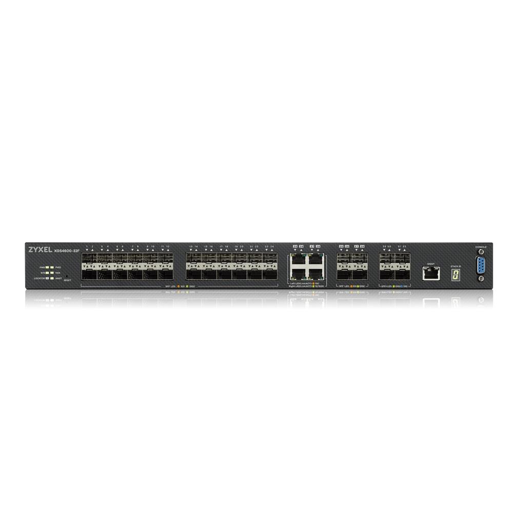 ZyXEL XGS4600-32F L3 Managed Switch, 24 port Gig SFP, 4 dual pers. and 4x 10G SFP+, stackable, dual PSU | JAR Computers ZyXEL XGS4600-32F L3 Managed Switch, 24 port Gig SFP, 4 dual pers. and 4x 10G SFP+, stackable, dual PSU