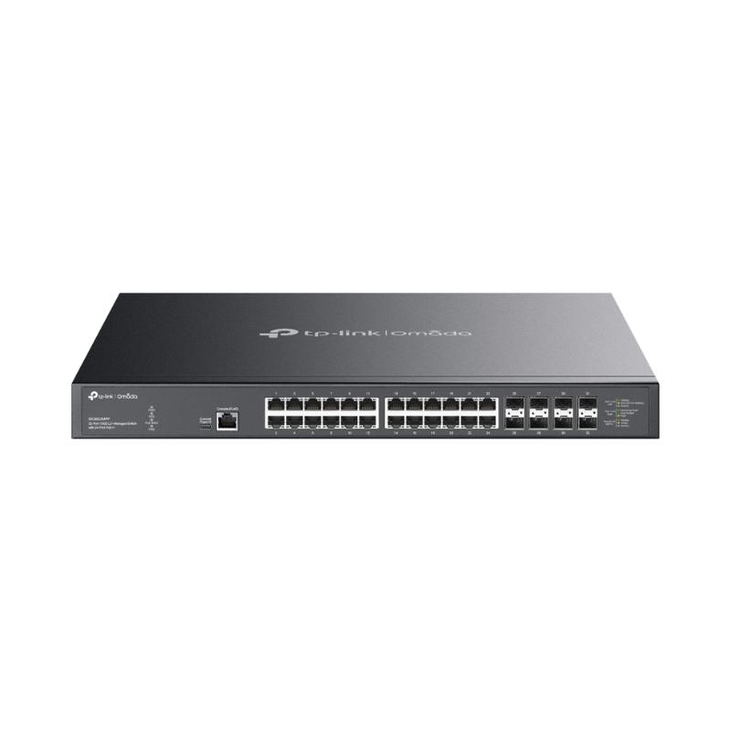 32-Port 10GE L2+ Managed Switch with 24-Port PoE++ Omada by TP-Link SX3832MPP | JAR Computers 32-Port 10GE L2+ Managed Switch with 24-Port PoE++ Omada by TP-Link SX3832MPP