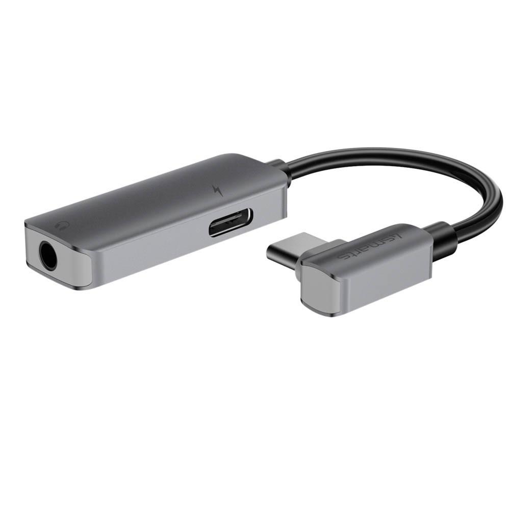 Активен адаптер USB-C към 3.5 мм. и USB-C изход (13.5см) - 4smarts Active Audio and Charging Splitter USB-C to USB-C and 3.5mm AUX Angled SoundSplit (черен) | JAR Computers Активен адаптер USB-C към 3.5 мм. и USB-C изход (13.5см) - 4smarts Active Audio and Charging Splitter USB-C to USB-C and 3.5mm AUX Angled SoundSplit (черен)