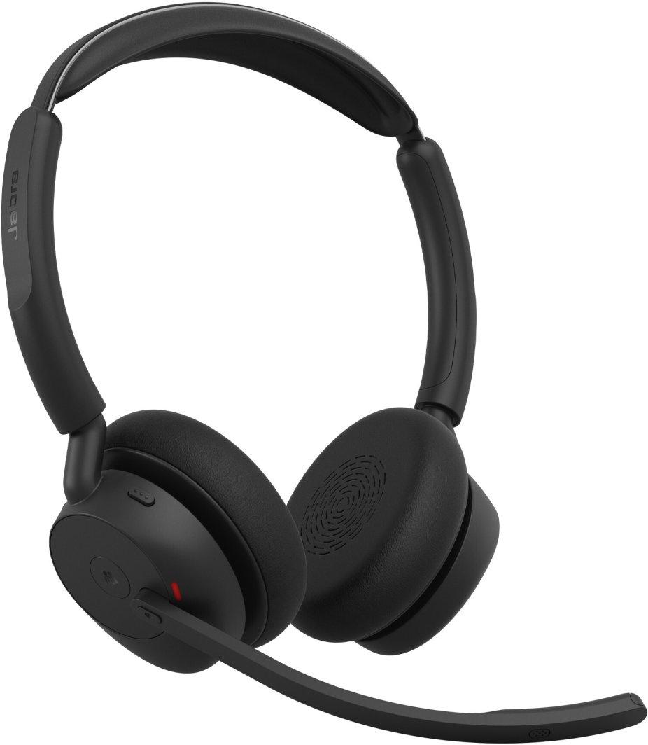 Jabra Evolve3 45 Stereo безжични стерео слушалки със стойка, ANC, LINK 390c, MS, черни | JAR Computers Jabra Evolve3 45 Stereo безжични стерео слушалки със стойка, ANC, LINK 390c, MS, черни