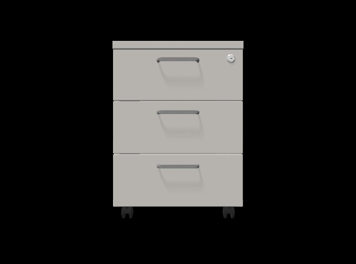 Мобилен контейнер с три чекмеджета Easy Space 3D, 430х600х600мм, ПДЧ 18 мм, платинено сив | JAR Computers Мобилен контейнер с три чекмеджета Easy Space 3D, 430х600х600мм, ПДЧ 18 мм, платинено сив