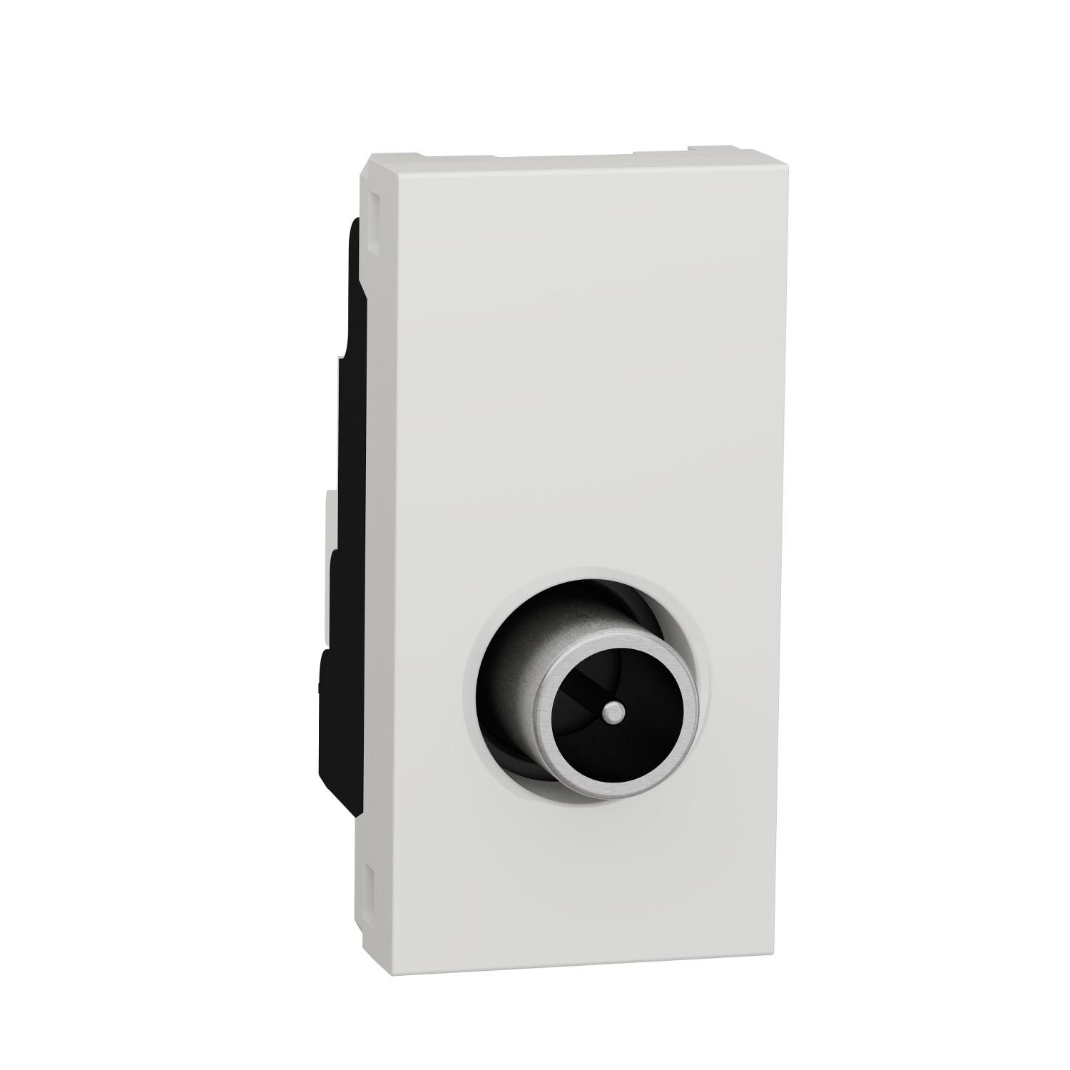 Мъжка ТВ розетка звезда 1.5 dB, 1M, бял - SCHNEIDER ELECTRIC New Unica NU346118 | JAR Computers Мъжка ТВ розетка звезда 1.5 dB, 1M, бял - SCHNEIDER ELECTRIC New Unica NU346118