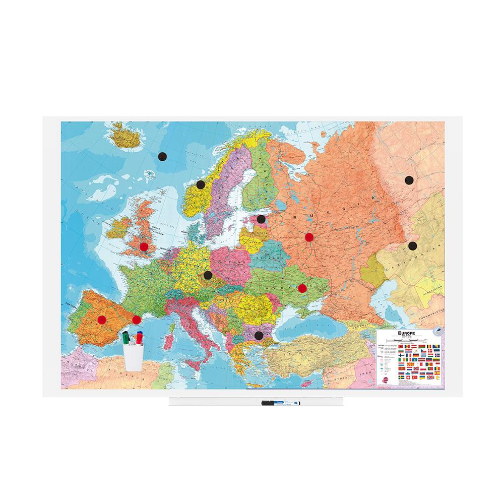 Rocada Карта на Европа Skin Map, върху дъска, магнитна, 100 х 150 cm | JAR Computers Rocada Карта на Европа Skin Map, върху дъска, магнитна, 100 х 150 cm