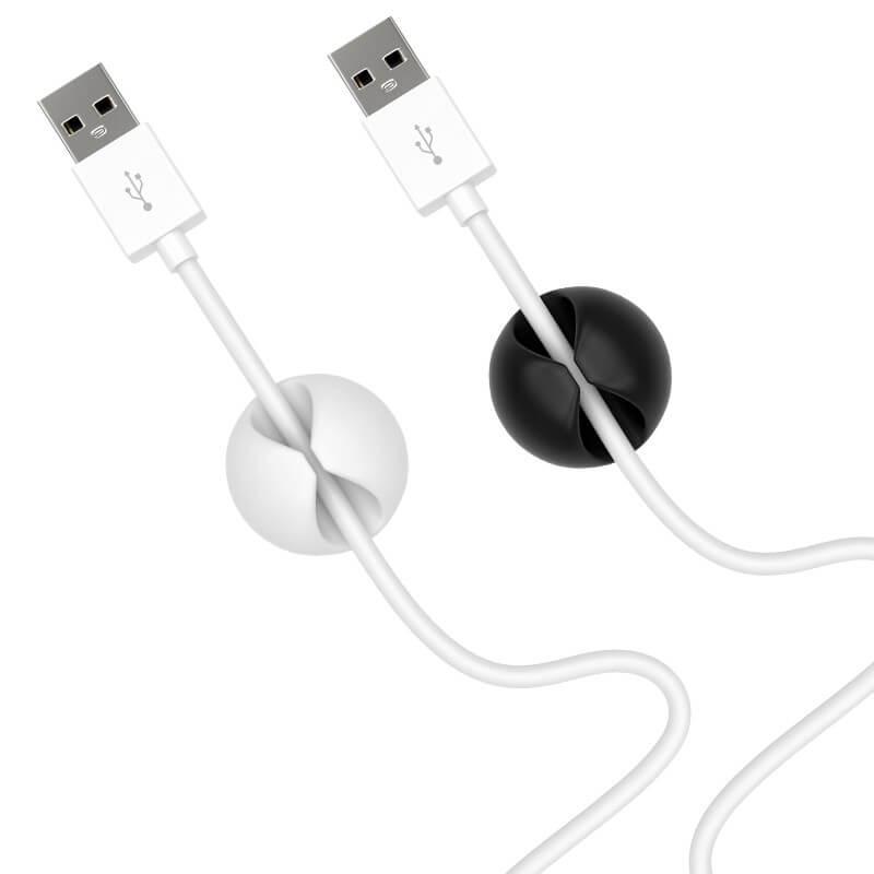 Шест броя органайзери за кабели - IONIKK Cable Holders 6pc (3 бели, 3 черни) | JAR Computers Шест броя органайзери за кабели - IONIKK Cable Holders 6pc (3 бели, 3 черни)