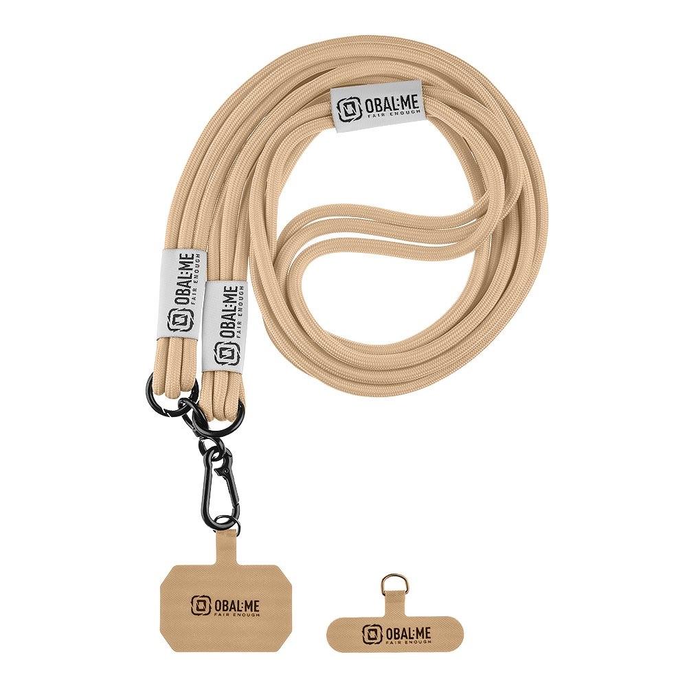 Универсална връзка за носене през врата за смартфони - OBALME NeckTag Trio Rope Universal Necklace Phone Lanyard (бежов) | JAR Computers Универсална връзка за носене през врата за смартфони - OBALME NeckTag Trio Rope Universal Necklace Phone Lanyard (бежов)