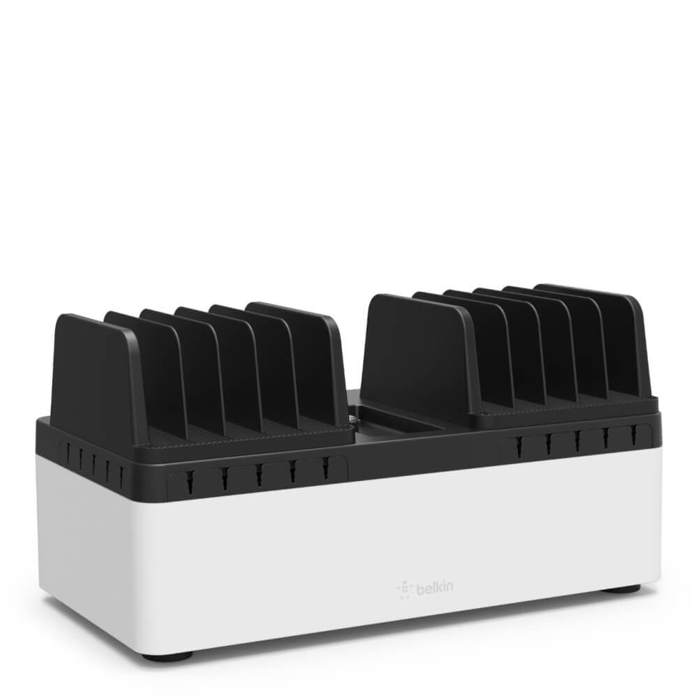 Зареждаща станция с фиксирани разделители - Belkin Store and Charge Go Base + Fixed Dividers (черен-сребрист) | JAR Computers Зареждаща станция с фиксирани разделители - Belkin Store and Charge Go Base + Fixed Dividers (черен-сребрист)