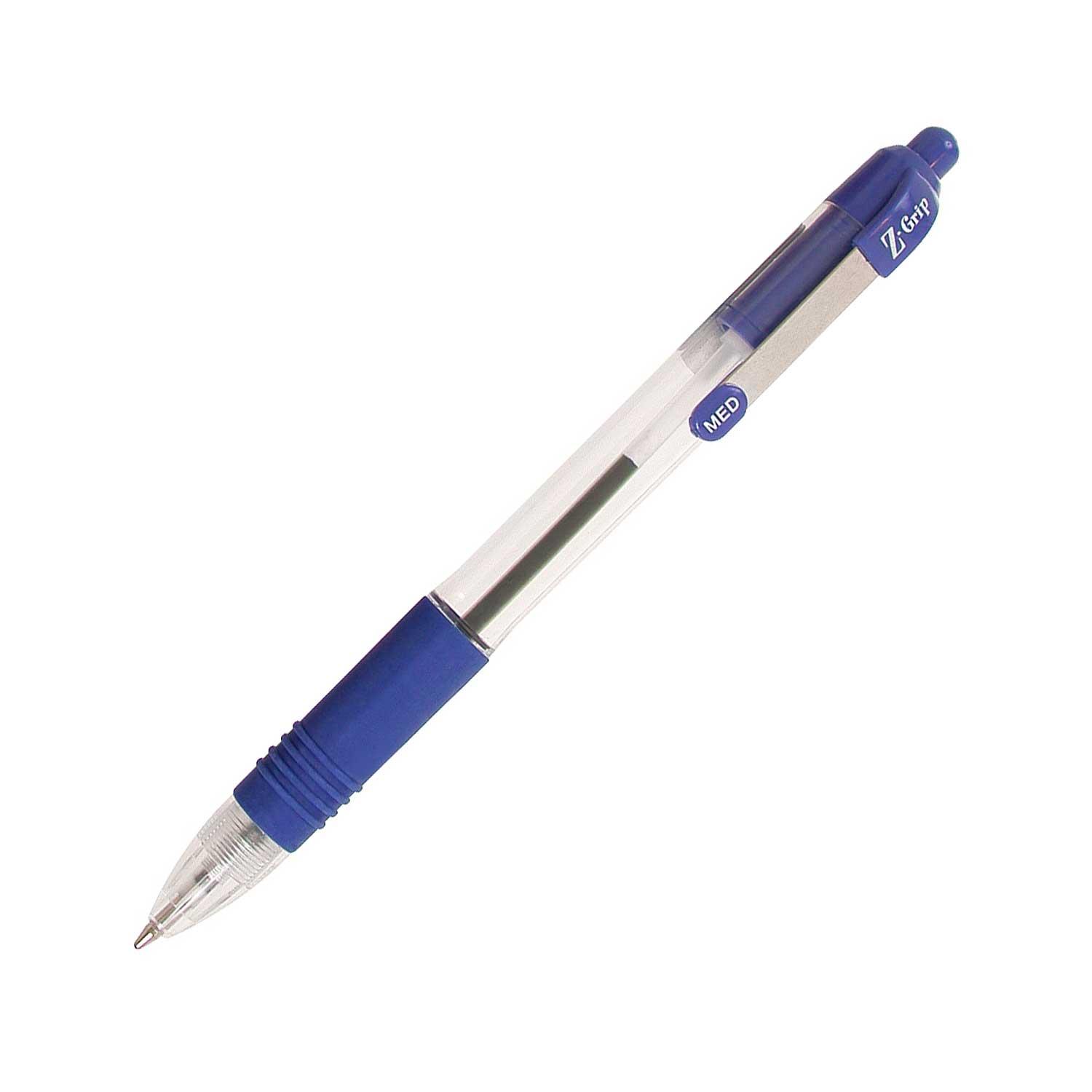 Zebra Химикалка Z-Grip, прозрачна, 1.0 mm, синя