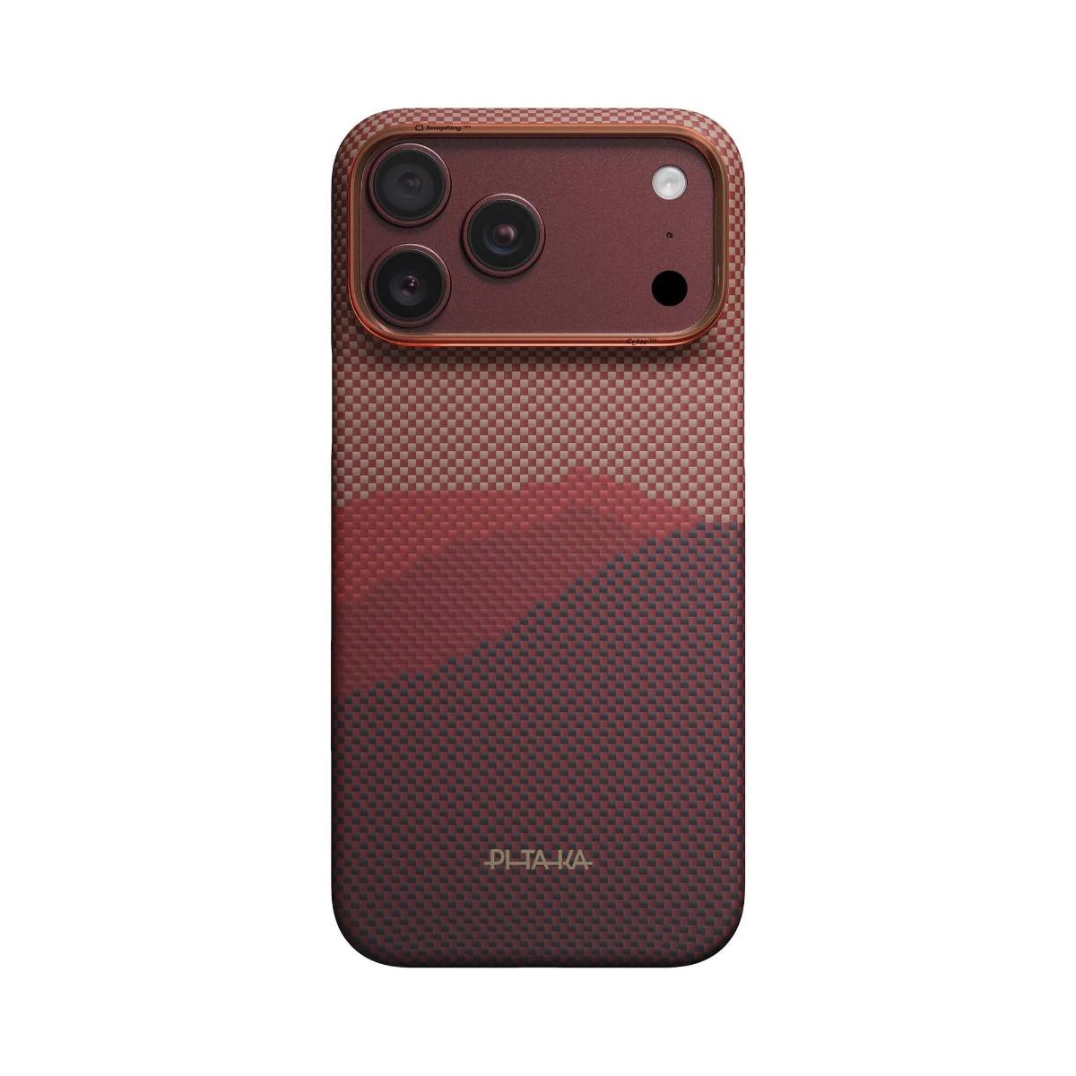 Кевларен кейс с MagSafe за iPhone 18 Pro, iPhone 17 Pro - Pitaka Edge Ultra-Slim Over The Horizon 2.0 Autumn Dusk Aramid Fiber Case | JAR Computers Кевларен кейс с MagSafe за iPhone 18 Pro, iPhone 17 Pro - Pitaka Edge Ultra-Slim Over The Horizon 2.0 Autumn Dusk Aramid Fiber Case
