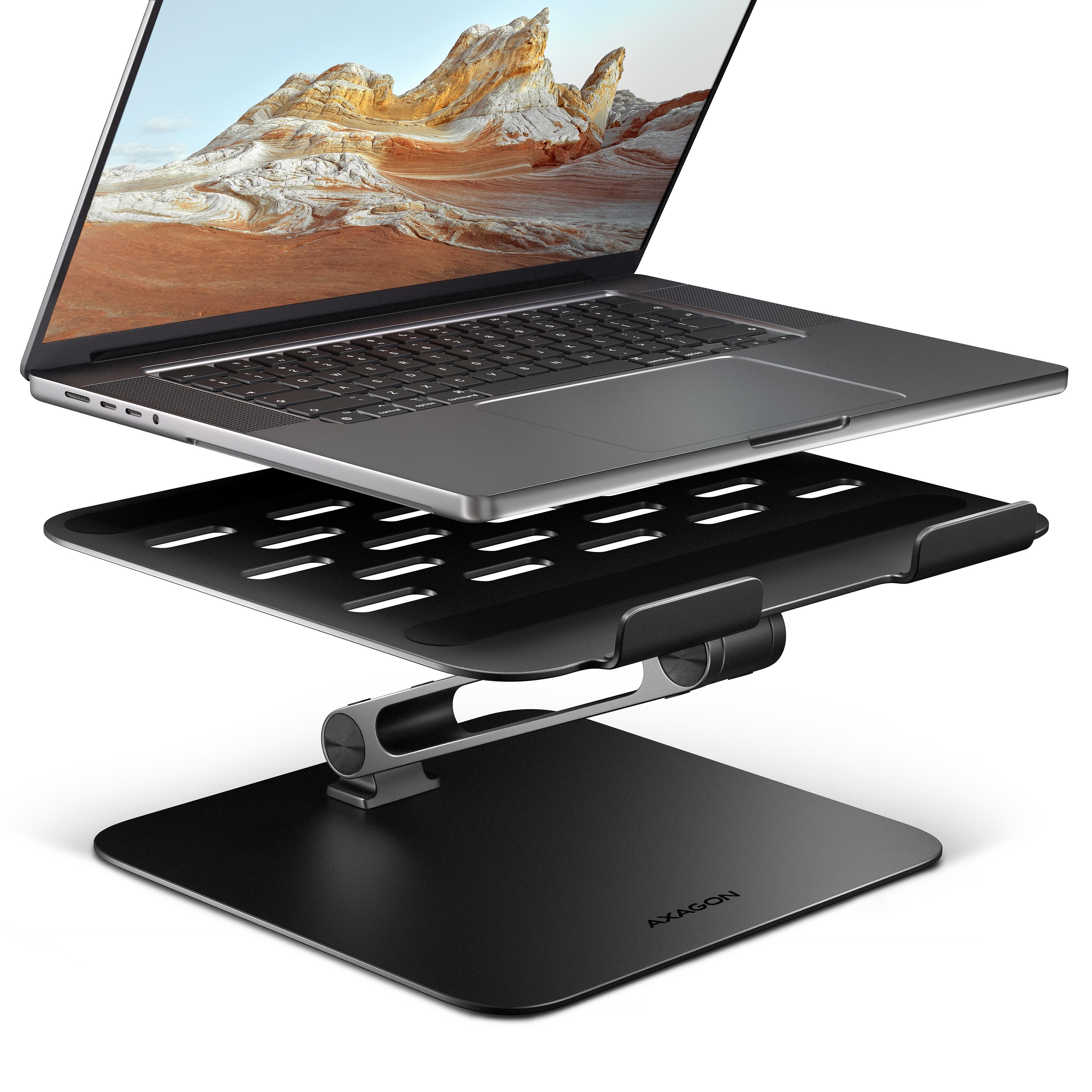 Axagon STND-LQB Laptop-Ständer, Doppelgelenk, höhenverstellbar, faltbar Стойка за лаптоп и таблет Черен 43,9 см (17.3") | JAR Computers Axagon STND-LQB Laptop-Ständer, Doppelgelenk, höhenverstellbar, faltbar Стойка за лаптоп и таблет Черен 43,9 см (17.3")