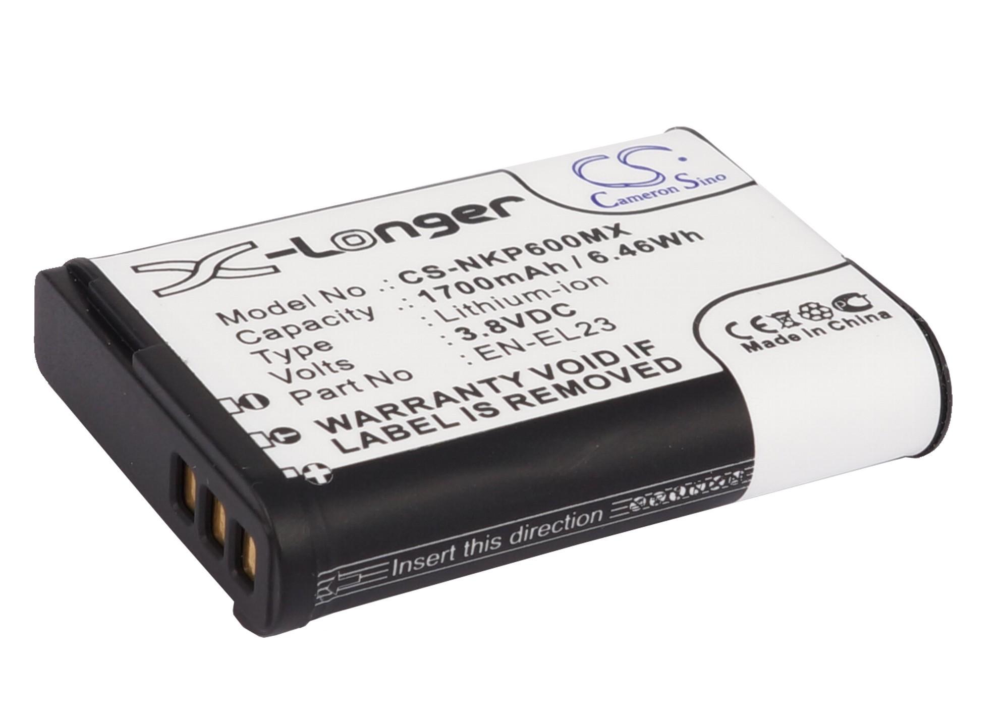 Батерия за апарат NIKON EN-E23  Coolpix P600; P900  LiIon 3,8V  1700mAh  Cameron Sino | JAR Computers Батерия за апарат NIKON EN-E23  Coolpix P600; P900  LiIon 3,8V  1700mAh  Cameron Sino