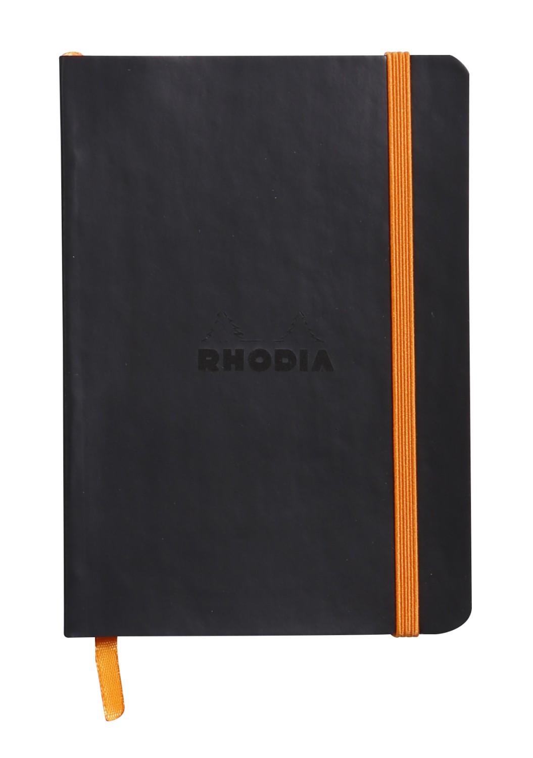 Джобен бележник RHODIA Rhodiarama, A6, 72 л., редове, хартия шамоа 90 г, меки PU корици, черен | JAR Computers Джобен бележник RHODIA Rhodiarama, A6, 72 л., редове, хартия шамоа 90 г, меки PU корици, черен