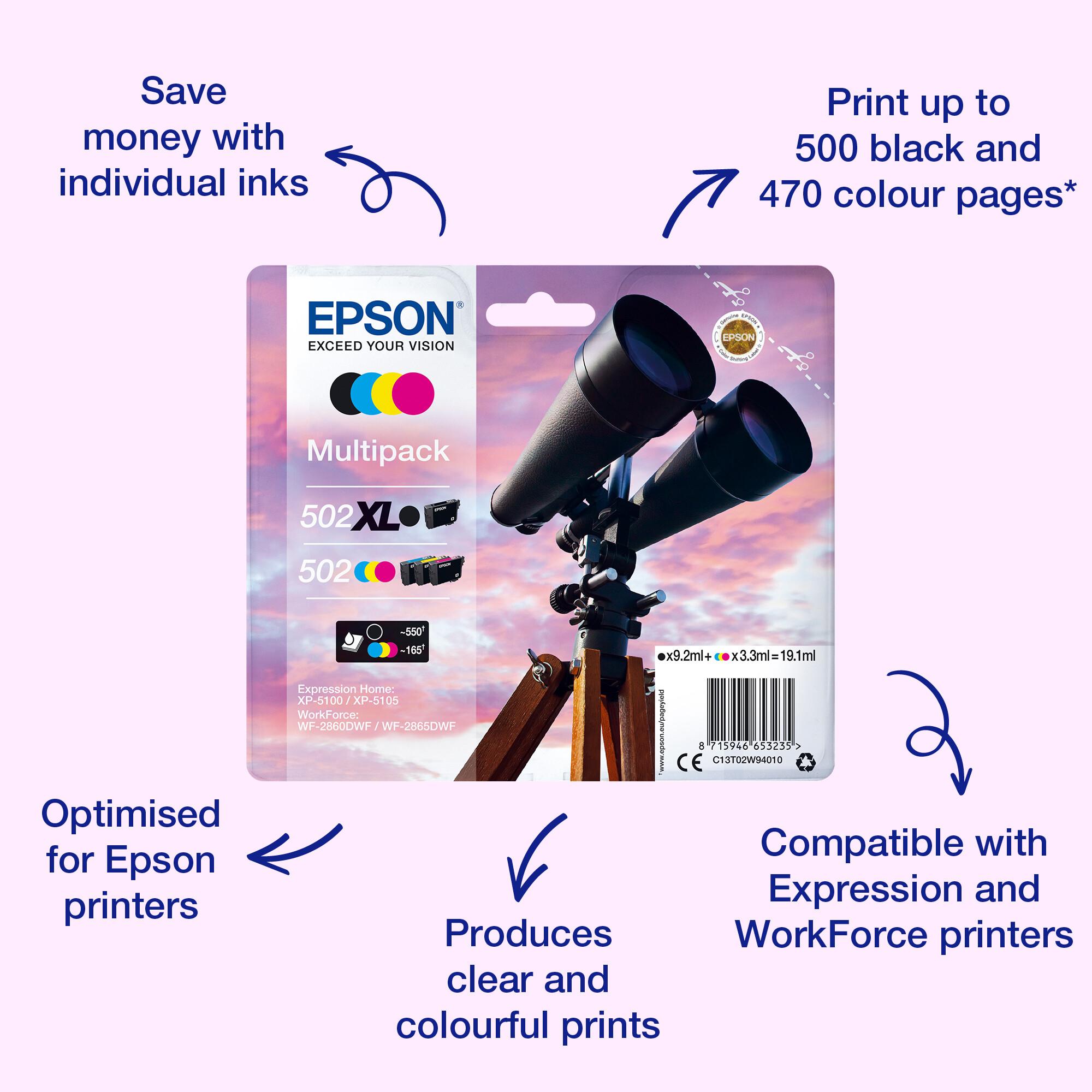 Epson Singlepack Black 502 Ink | JAR Computers Epson Singlepack Black 502 Ink