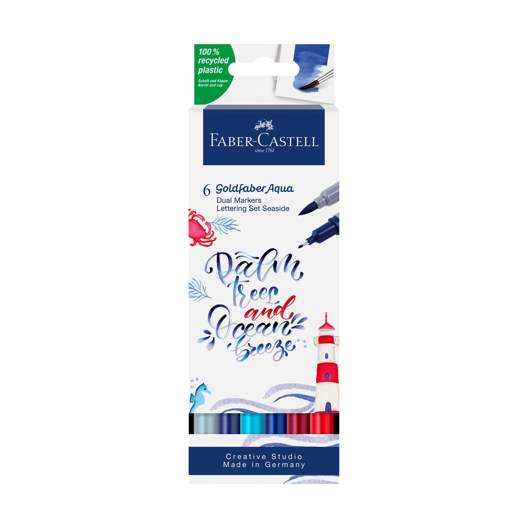Faber-Castell Маркер Goldfaber Aqua Dual - Seaside, 6 броя