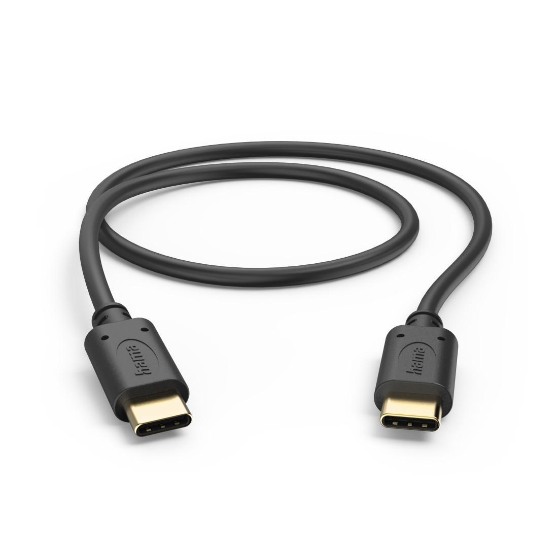 HAMA Кабел за зареждане, USB-C - USB-C, 0,5 м, черен | JAR Computers HAMA Кабел за зареждане, USB-C - USB-C, 0,5 м, черен