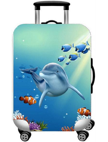 Калъф за куфар размер S 36x57x25см, дизайн „Делфини“ | JAR Computers Калъф за куфар размер S 36x57x25см, дизайн „Делфини“