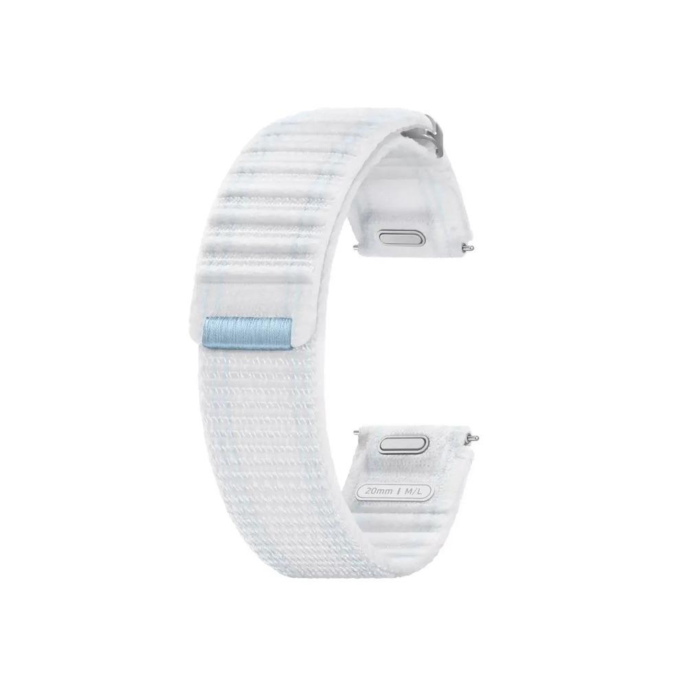 Оригинална текстилна каишка за Samsung Galaxy Watch, Huawei Watch, Xiaomi, Garmin и други часовници с 20мм захват - Samsung One Click Fabric Sport Strap 20mm M/L ET-SVL31LWE (бял) | JAR Computers Оригинална текстилна каишка за Samsung Galaxy Watch, Huawei Watch, Xiaomi, Garmin и други часовници с 20мм захват - Samsung One Click Fabric Sport Strap 20mm M/L ET-SVL31LWE (бял)