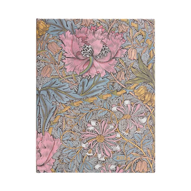 Paperblanks Планер William Morris, Ultra, вертикален, твърда корица, 80 листа, за 2024 година | JAR Computers Paperblanks Планер William Morris, Ultra, вертикален, твърда корица, 80 листа, за 2024 година