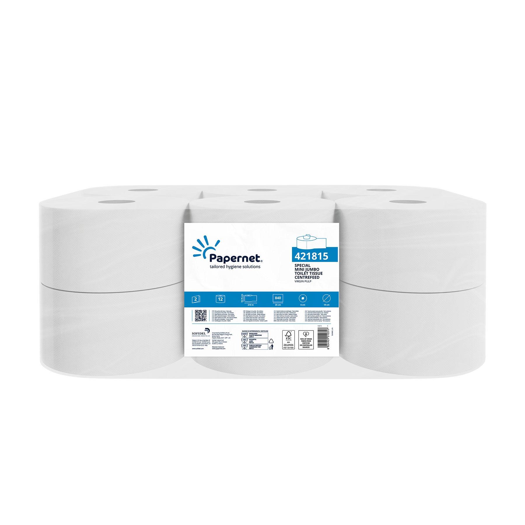 Тоалетна хартия Papernet Special, Mini Jumbo Centrefeed, двупластова, 840 къса, 12 броя, 210 m | JAR Computers Тоалетна хартия Papernet Special, Mini Jumbo Centrefeed, двупластова, 840 къса, 12 броя, 210 m