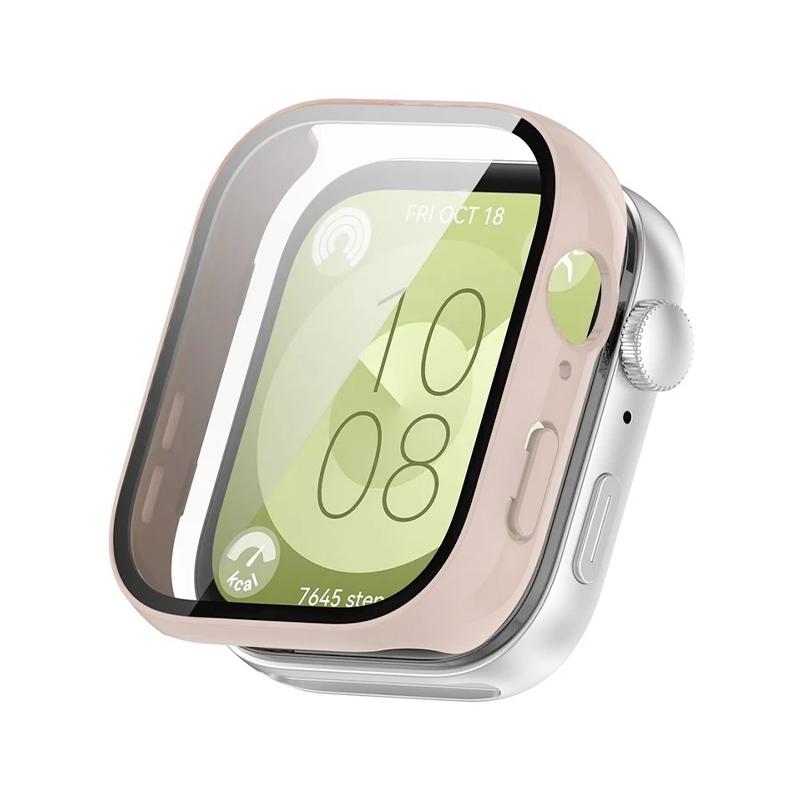 PC протектор + Tempered glass за Huawei Watch Fit 3/4/4 Pro /светлорозов/ | JAR Computers PC протектор + Tempered glass за Huawei Watch Fit 3/4/4 Pro /светлорозов/