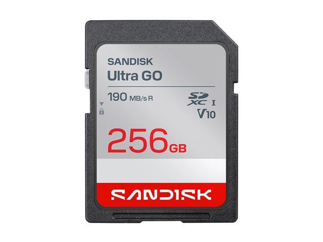 SANDISK Ultra GO SDXC UHS-I Card 256GB SD 190MB/s Read Full HD video
