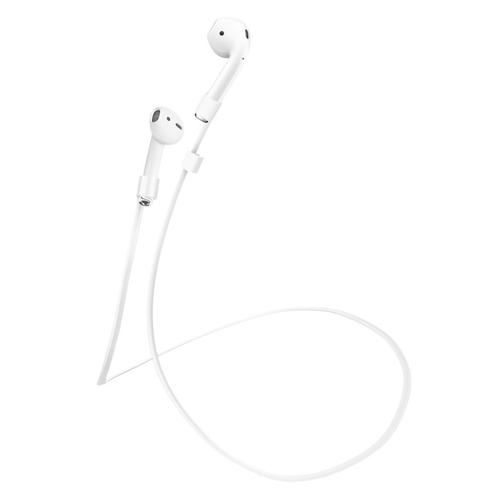 Тънко силиконово въженце за безжични слушалки Apple Airpods и Apple Airpods 2 - Spigen TEKA AirPods Strap (бял) | JAR Computers Тънко силиконово въженце за безжични слушалки Apple Airpods и Apple Airpods 2 - Spigen TEKA AirPods Strap (бял)