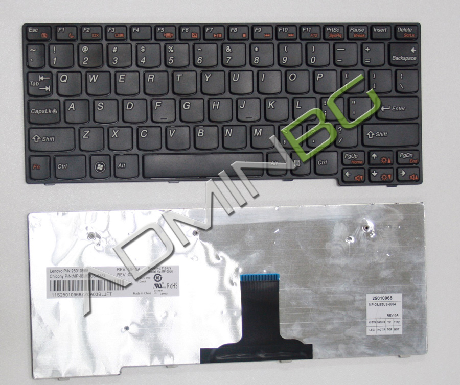 Клавиатура за лаптоп Lenovo IdeaPad S10-3 Black Frame Black | JAR Computers Клавиатура за лаптоп Lenovo IdeaPad S10-3 Black Frame Black