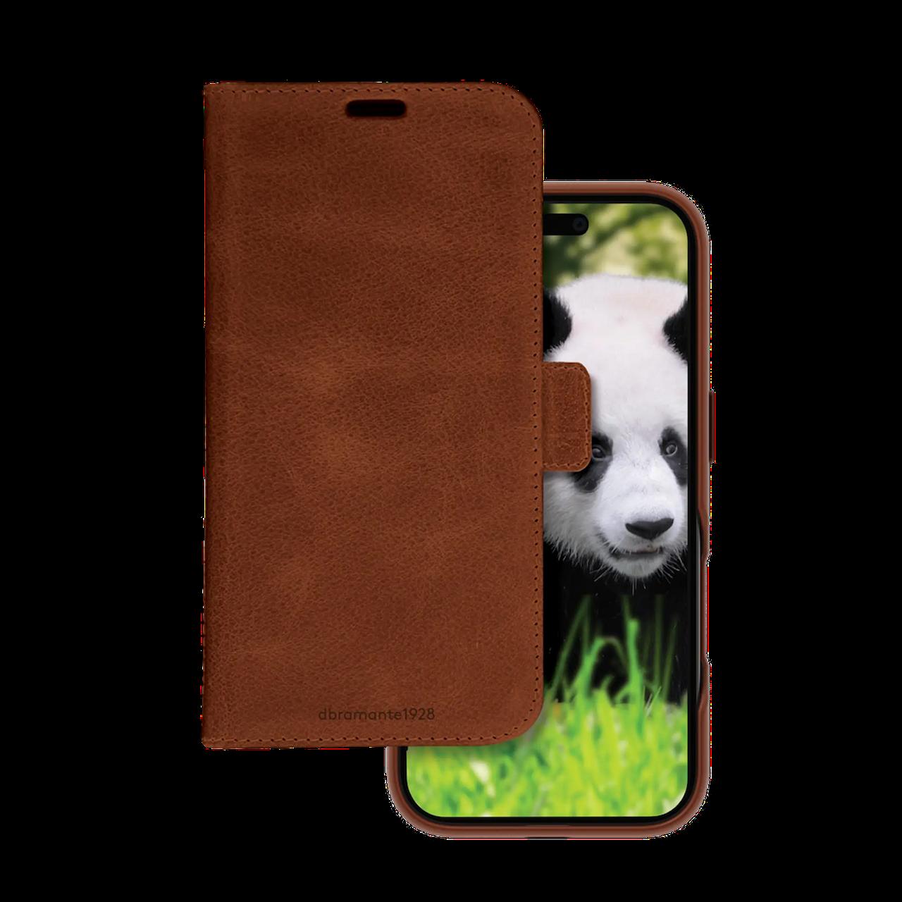 Кожен калъф с капак dbramante1928 Lynge Magsafe Case Apple iPhone 16 Pro, Dark Tan | JAR Computers Кожен калъф с капак dbramante1928 Lynge Magsafe Case Apple iPhone 16 Pro, Dark Tan