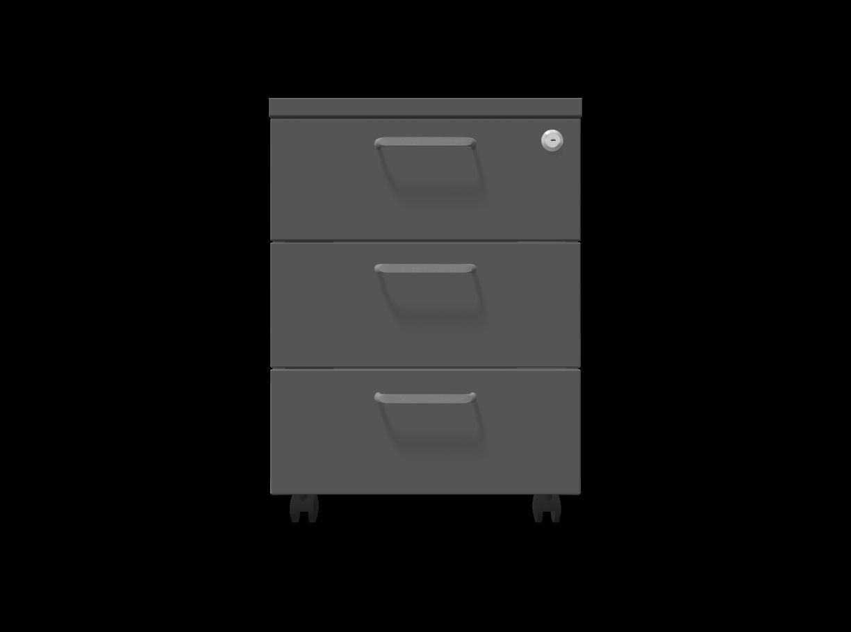 Мобилен контейнер с три чекмеджета Easy Space 3D, 430х600х600мм, ПДЧ 18 мм, тъмносив | JAR Computers Мобилен контейнер с три чекмеджета Easy Space 3D, 430х600х600мм, ПДЧ 18 мм, тъмносив