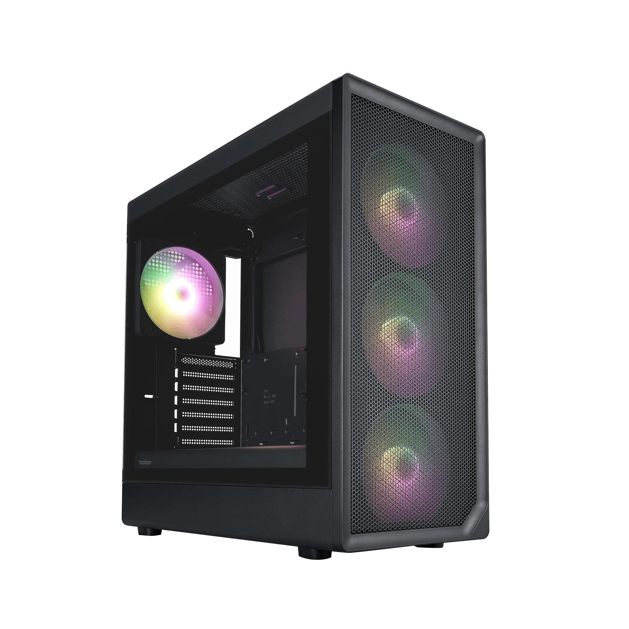 1stPlayer кутия Case ATX - AU8 Black - 4 x 140 mm A-RGB fans included, USB-C | JAR Computers 1stPlayer кутия Case ATX - AU8 Black - 4 x 140 mm A-RGB fans included, USB-C