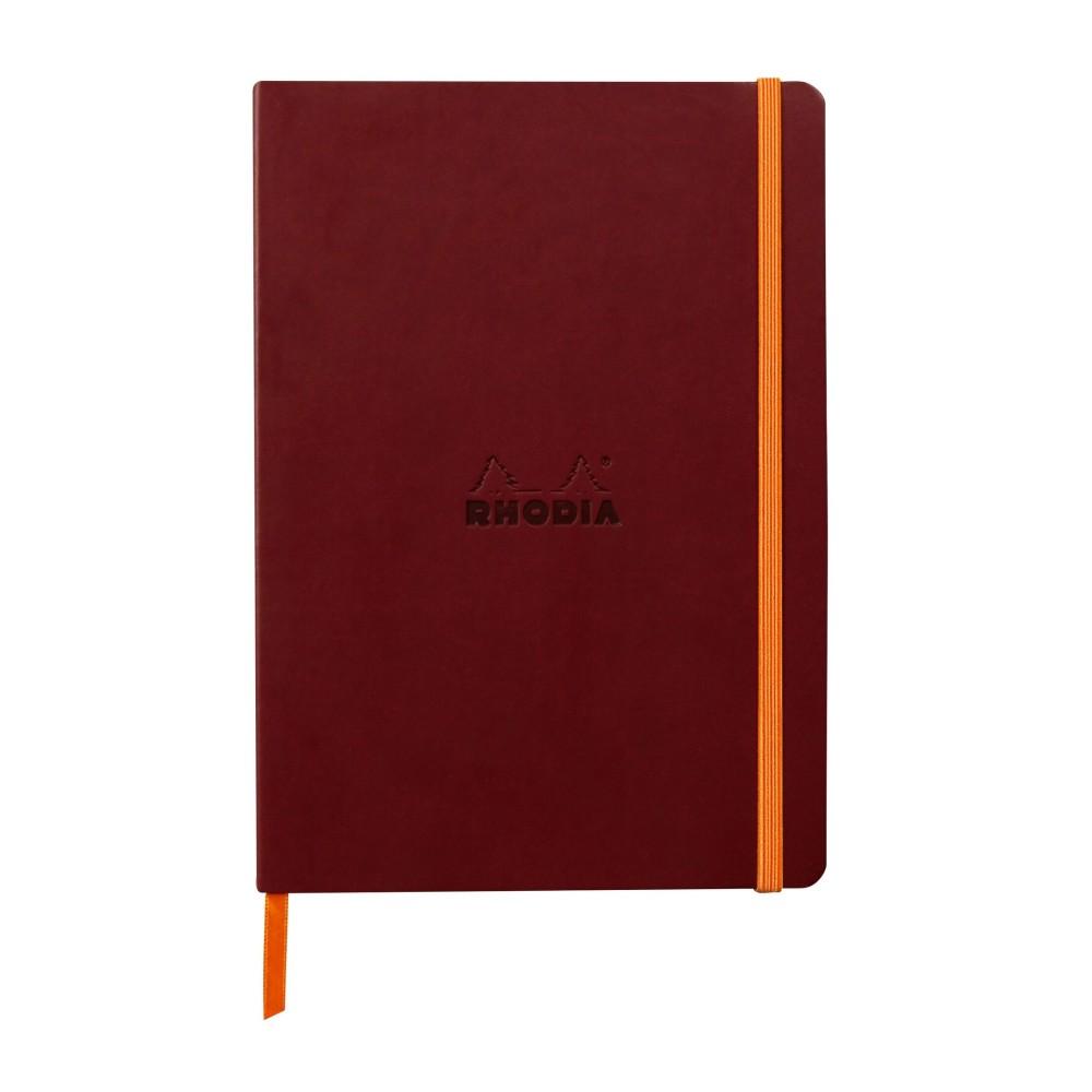 Бележник RHODIA Rhodiarama, A5, 80 л., редове, хартия шамоа 90 г, меки PU корици, бордо | JAR Computers Бележник RHODIA Rhodiarama, A5, 80 л., редове, хартия шамоа 90 г, меки PU корици, бордо