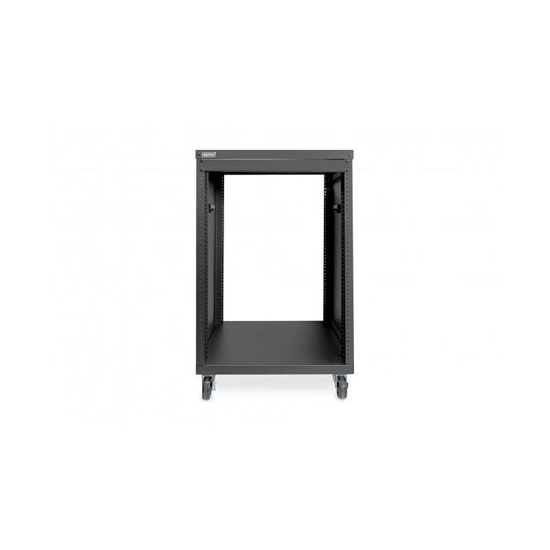 DIGITUS DN-48001 :: Шкаф черен 19" 16U AVS с колела 780x507x460 мм, D=460 мм, черен | JAR Computers DIGITUS DN-48001 :: Шкаф черен 19" 16U AVS с колела 780x507x460 мм, D=460 мм, черен