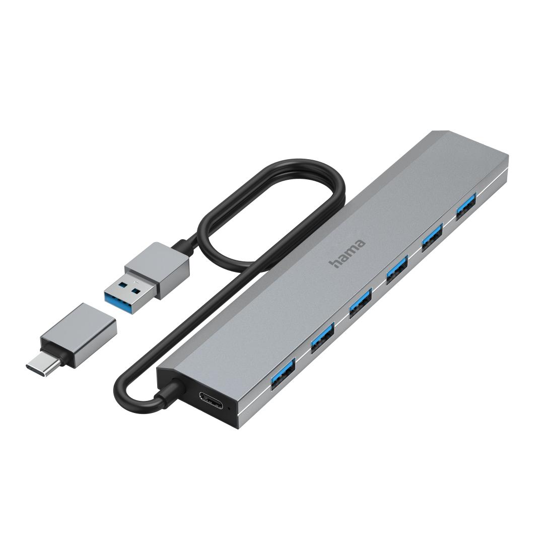 Hama 00200137 интерфейсен хъб USB 3.2 Gen 1 (3.1 Gen 1) Type-A + Type-C 5000 Мбит/с Антрацит | JAR Computers Hama 00200137 интерфейсен хъб USB 3.2 Gen 1 (3.1 Gen 1) Type-A + Type-C 5000 Мбит/с Антрацит