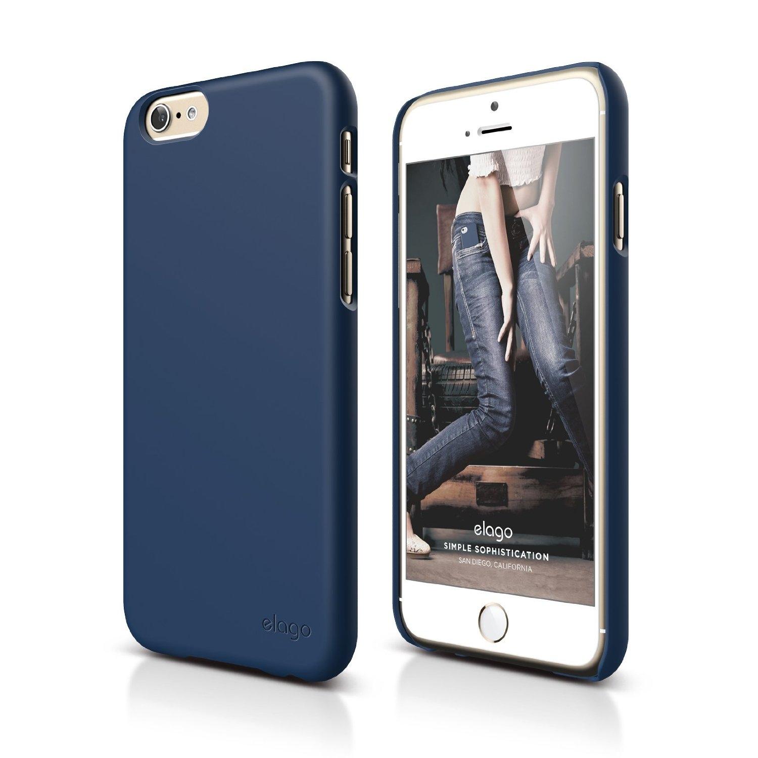 Качествен кейс и HD покритие за iPhone 6, iPhone 6S - Elago S6 Slim Fit 2 Case + HD Clear Film (тъмносин) | JAR Computers Качествен кейс и HD покритие за iPhone 6, iPhone 6S - Elago S6 Slim Fit 2 Case + HD Clear Film (тъмносин)