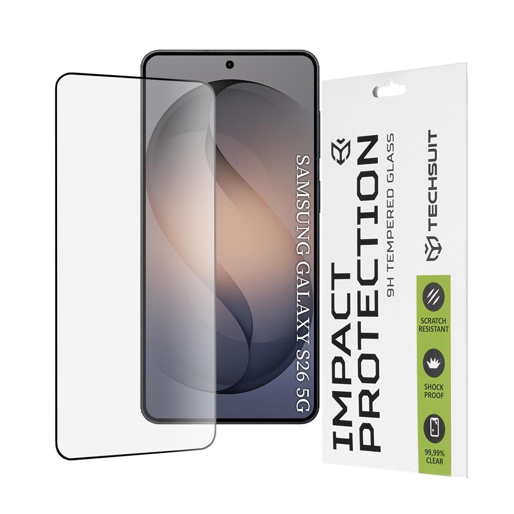 Калено стъклено защитно покритие за дисплея на Samsung Galaxy S26 - Techsuit Full Glue Tempered Glass 111D (черен-прозрачен) | JAR Computers Калено стъклено защитно покритие за дисплея на Samsung Galaxy S26 - Techsuit Full Glue Tempered Glass 111D (черен-прозрачен)