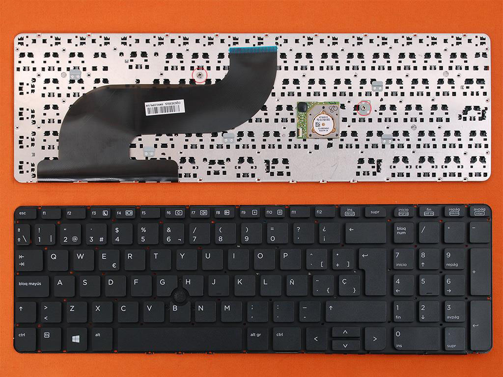 Клавиатура за лаптоп HP ProBook 650 G1 655 G1 Черна Без Рамка (Голям Ентър) / Black Without Frame UK With Pointing Stick - Оригинална | JAR Computers Клавиатура за лаптоп HP ProBook 650 G1 655 G1 Черна Без Рамка (Голям Ентър) / Black Without Frame UK With Pointing Stick - Оригинална
