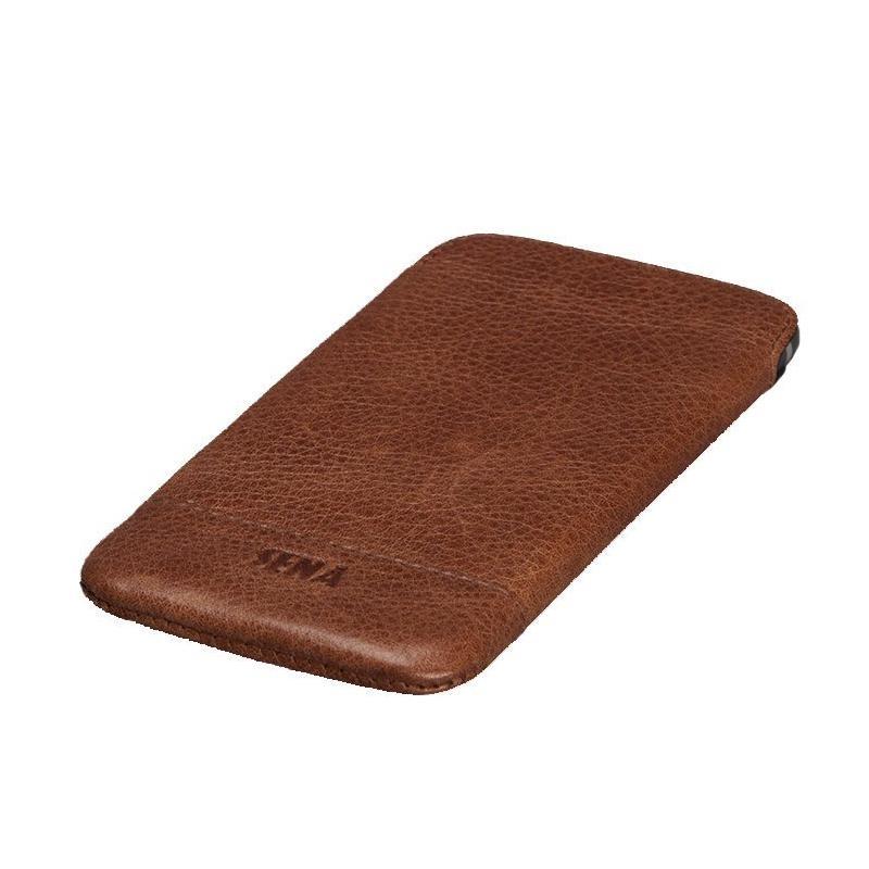 Кожен калъф (естествена кожа, ръчна изработка) за iPhone 8 Plus, iPhone 7 Plus, iPhone 6 Plus, iPhone 6S Plus - SENA Heritage UltraSlim Pouch (кафяв) | JAR Computers Кожен калъф (естествена кожа, ръчна изработка) за iPhone 8 Plus, iPhone 7 Plus, iPhone 6 Plus, iPhone 6S Plus - SENA Heritage UltraSlim Pouch (кафяв)