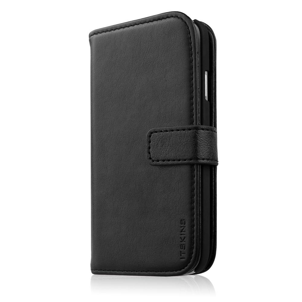 Кожен калъф, тип портфейл и поставка за Samsung Galaxy S5 SM-G900, Samsung Galaxy S5 Neo - Itskins Wallet Book Case (черен) | JAR Computers Кожен калъф, тип портфейл и поставка за Samsung Galaxy S5 SM-G900, Samsung Galaxy S5 Neo - Itskins Wallet Book Case (черен)